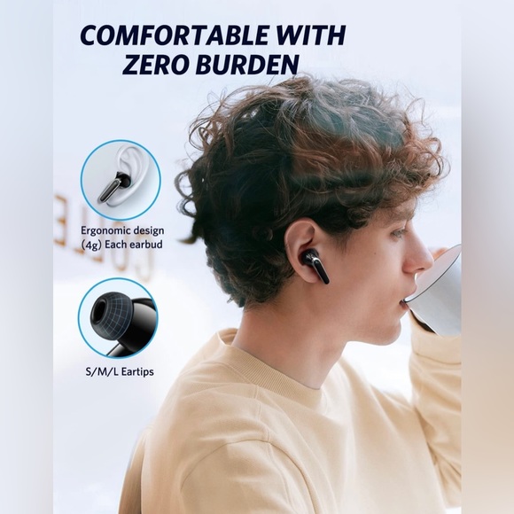 Earbuds Wireless Bluetooth Headphones LED Power Display in Ear Headset Consign - Picture 5 of 7